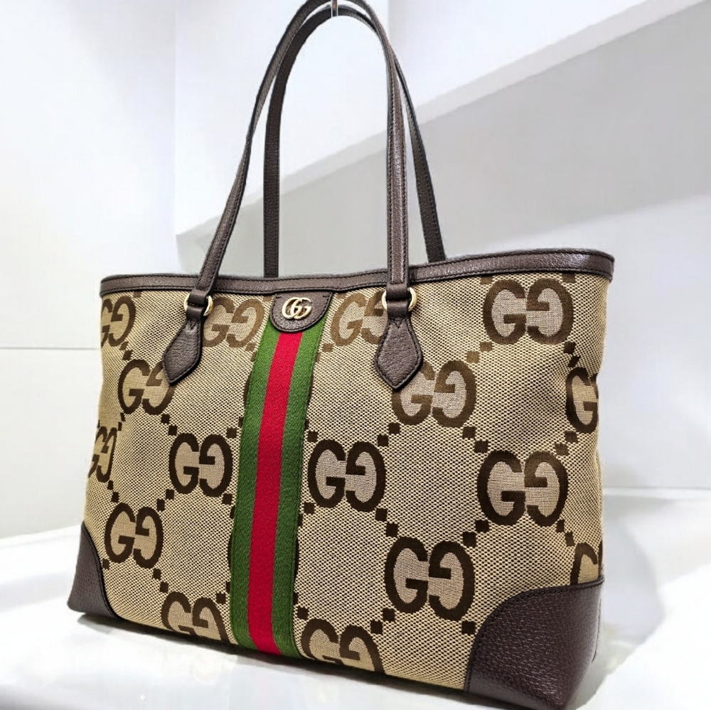 ✨️Authentic Gucci Medium Jumbo GG Tote Shoulder Bag - Picture 11 of 16